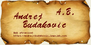 Andrej Budaković vizit kartica
